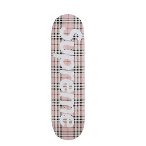 Supreme Burberry Plaid Skateboard Deck NWT PINK sealed